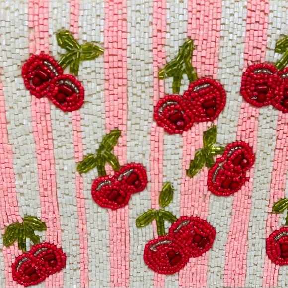 Cherry Beaded Women´s Shoulder Bag